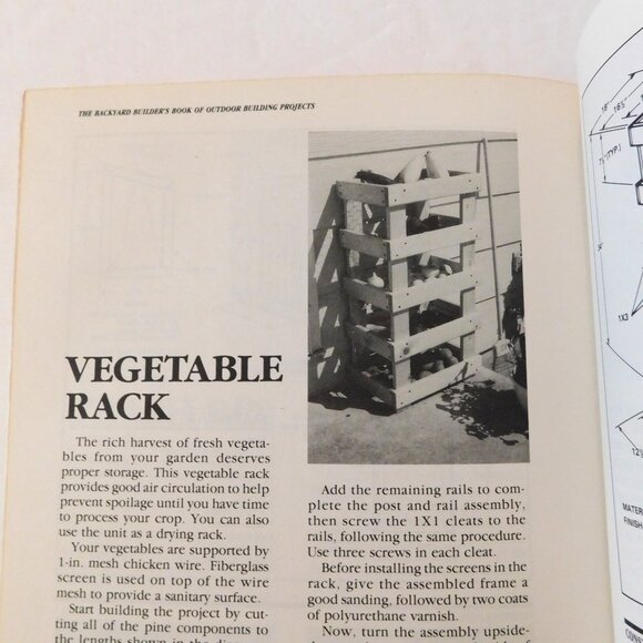 The Backyard Builders Book of Outdoor Building Projects Vintage 1987 Hardcover - Picture 11 of 12